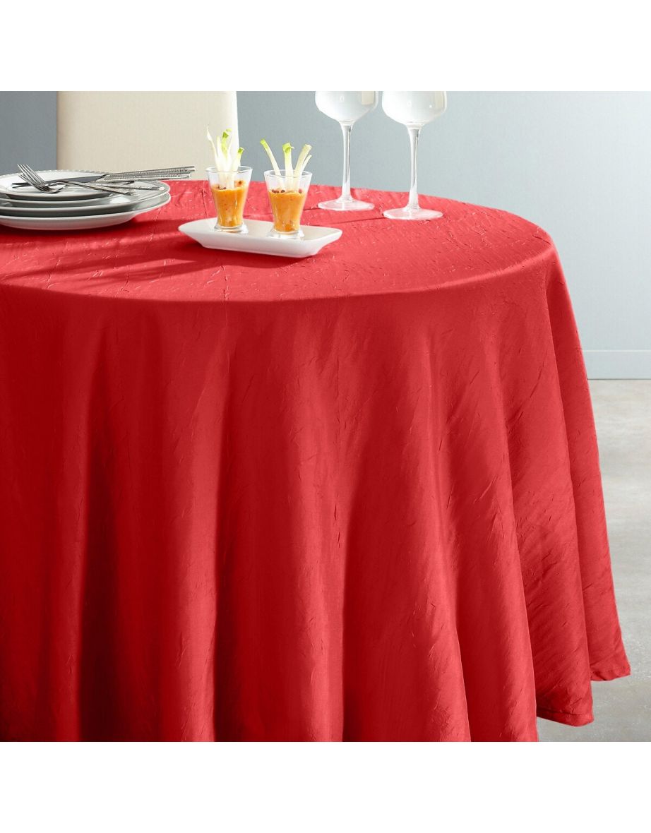 Ceryas Crinkled Round Tablecloth