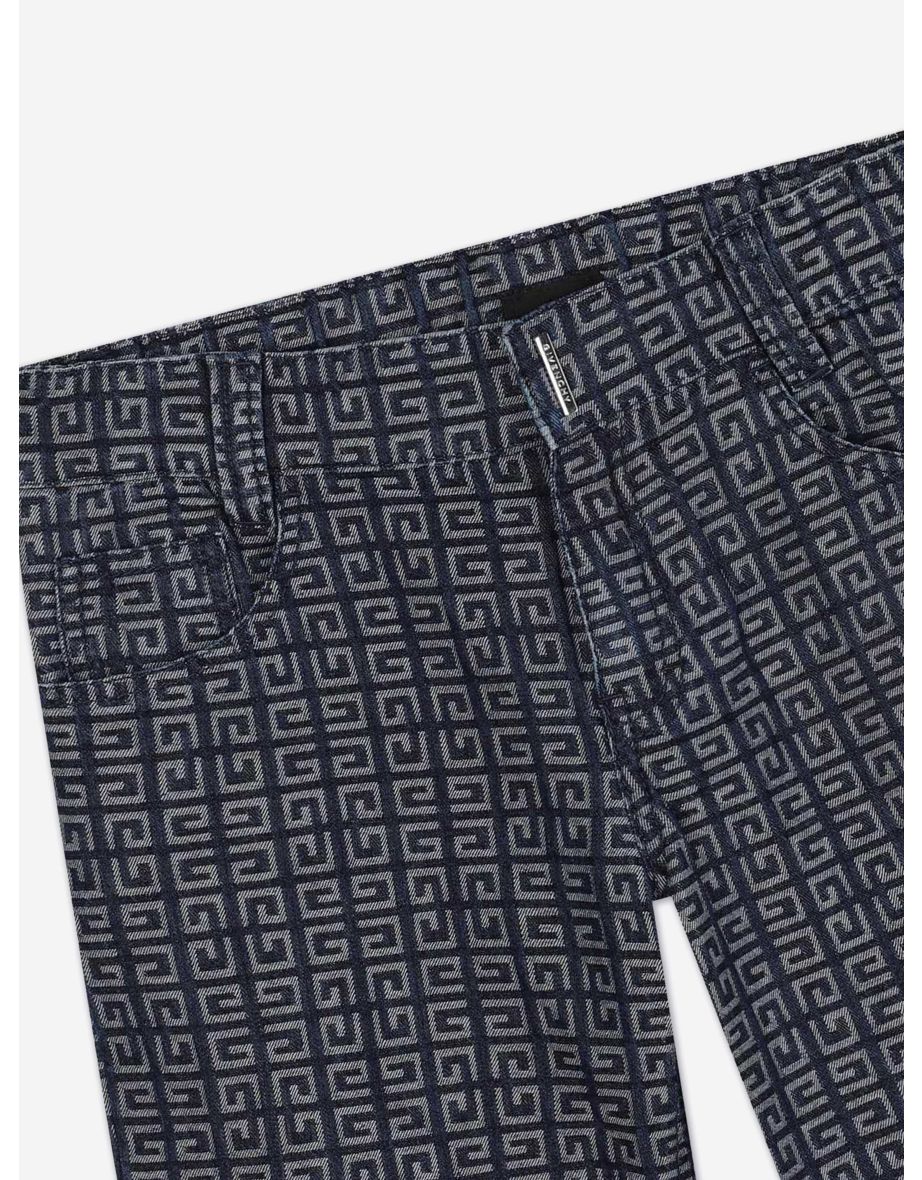 Givenchy Boys 4G Denim Shorts in Blue - 3