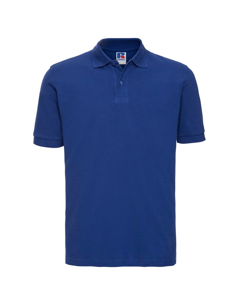 Russell Mens Classic Cotton Pique Polo Shirt - Bright Royal Blue