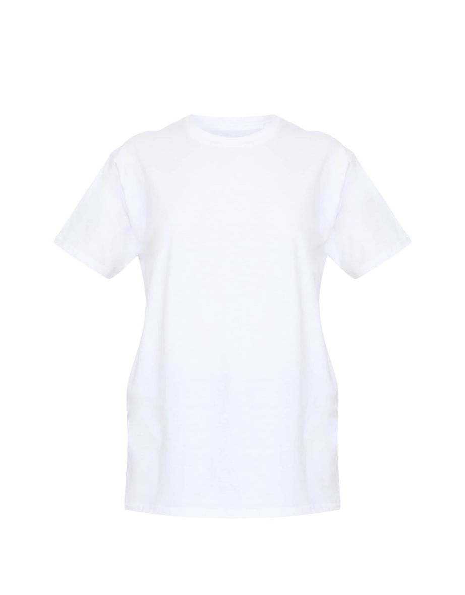 White Pancake Stack Graphic Oversized T Shirt - 4
