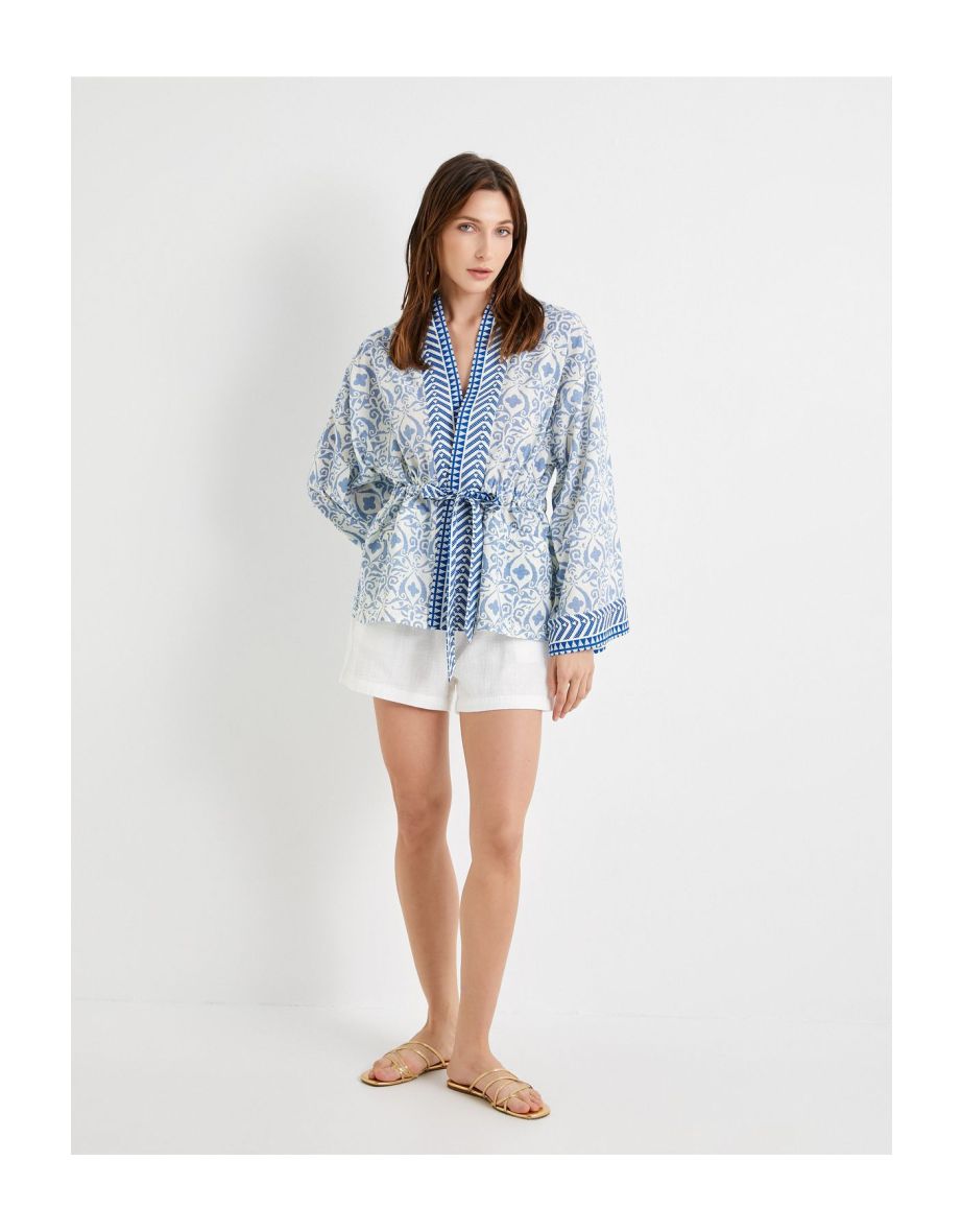 Kimono Loose Patterned Cotton