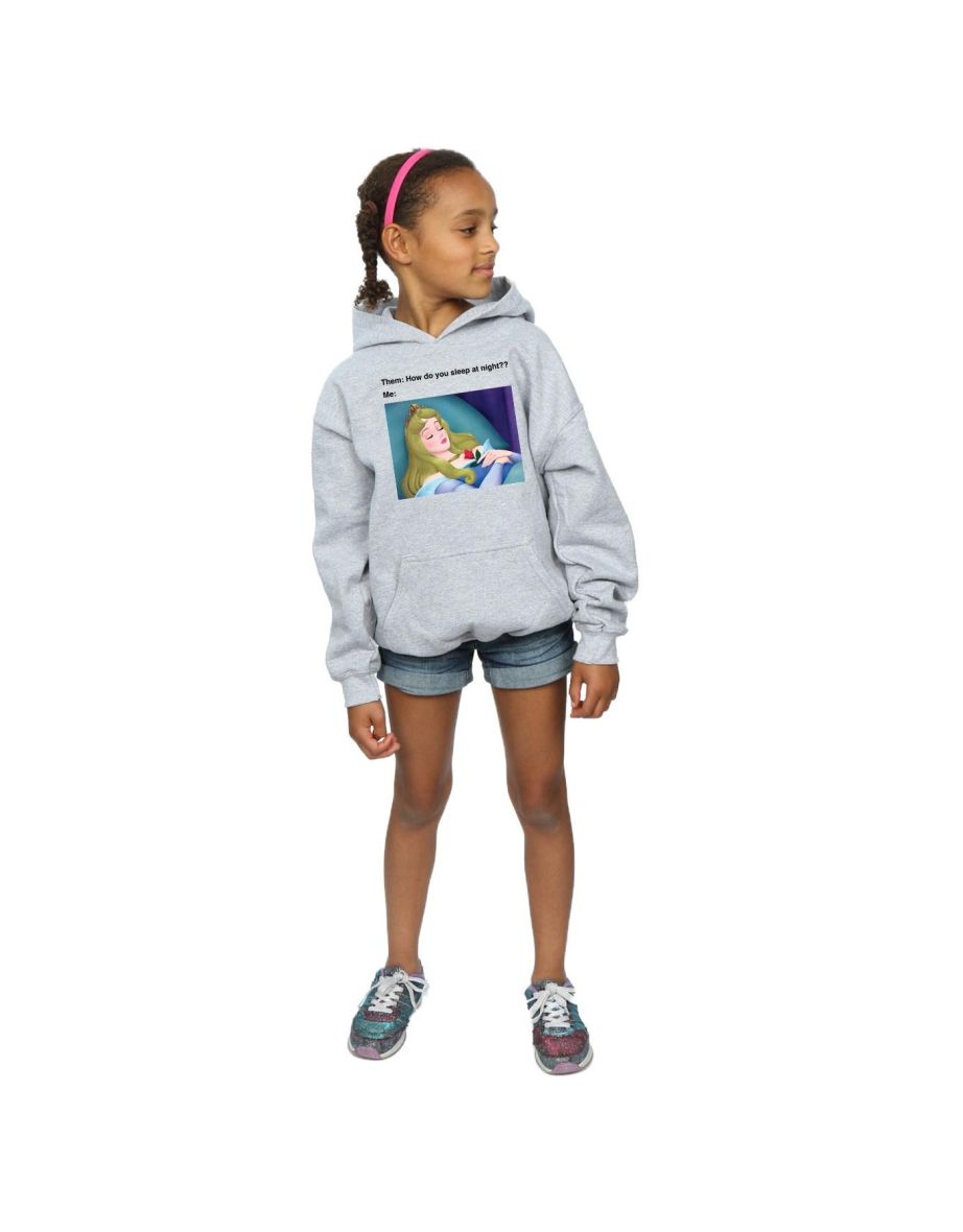 Disney Girls Sleeping Beauty Meme Hoodie - Sports Grey - 3
