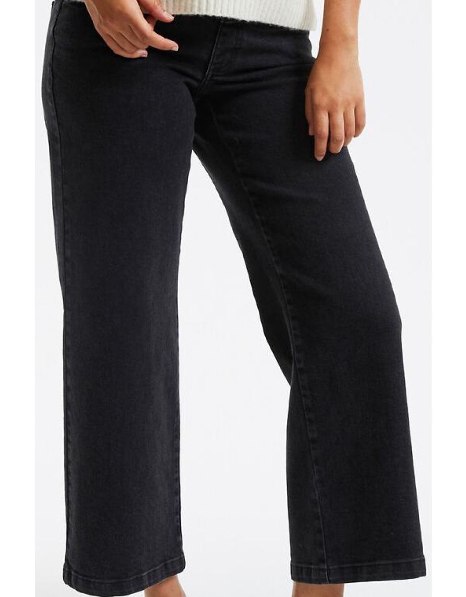 Wide Leg Maternity Jeans in Organic Cotton with Bump Band
