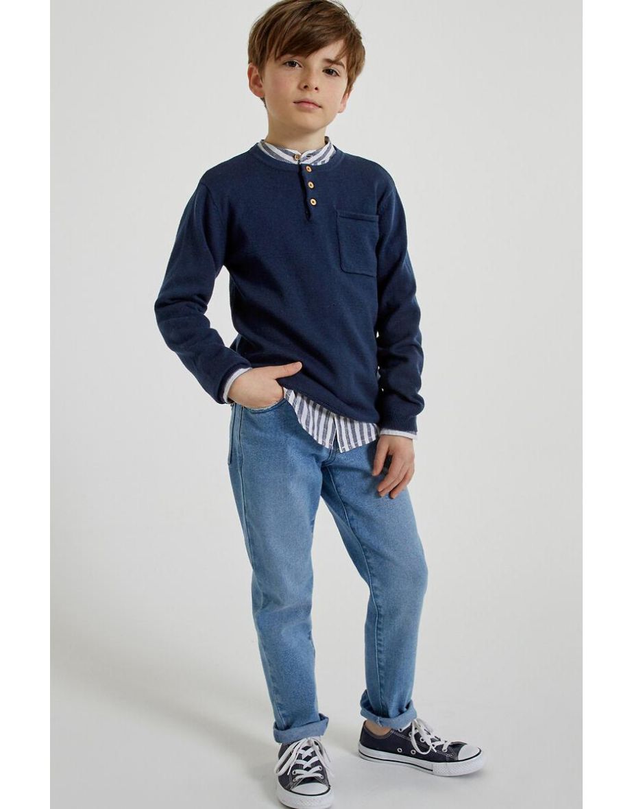 Grandad collar jumper best sale