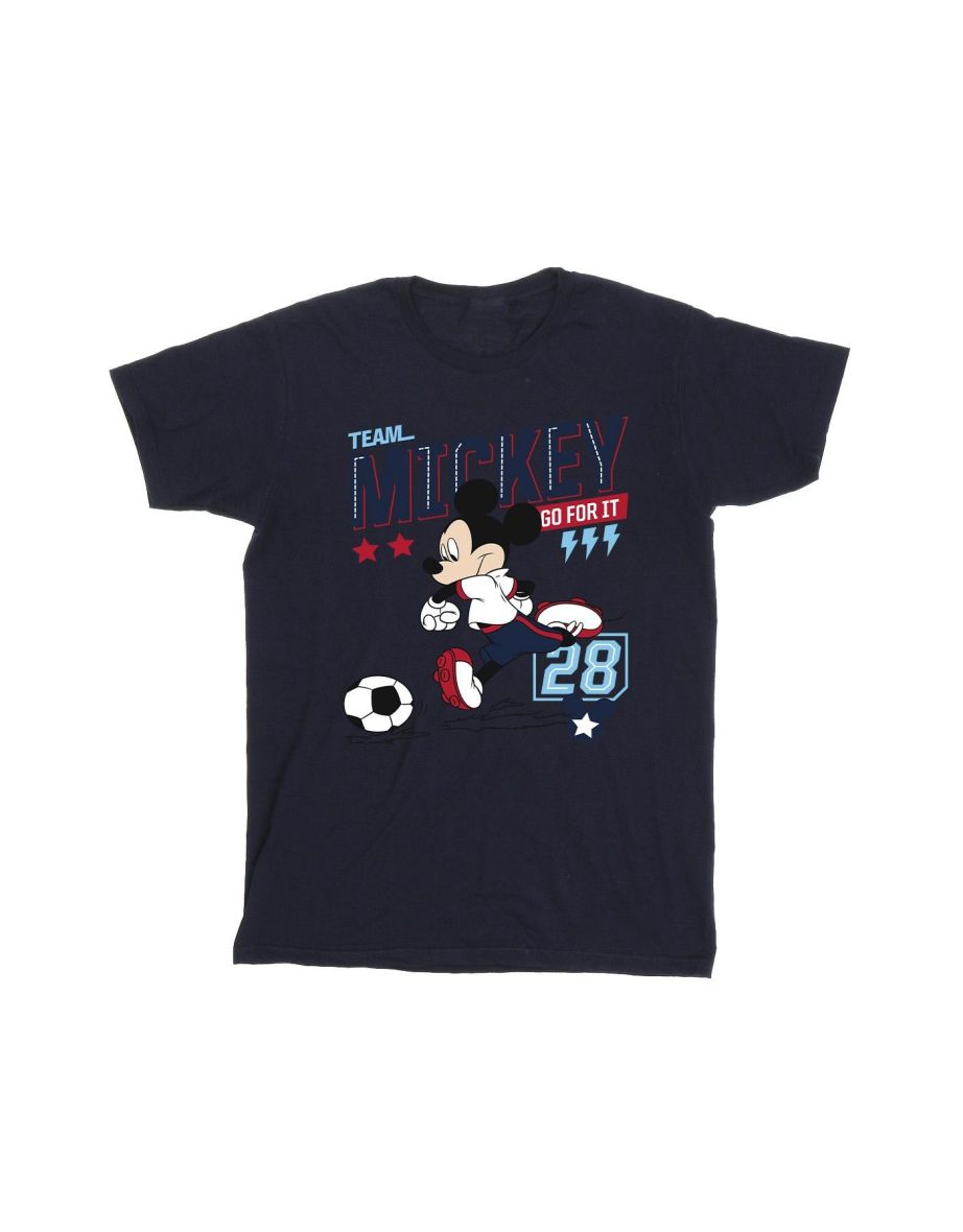Disney Boys Mickey Mouse Team Mickey Football T-Shirt - Navy Blue - 1