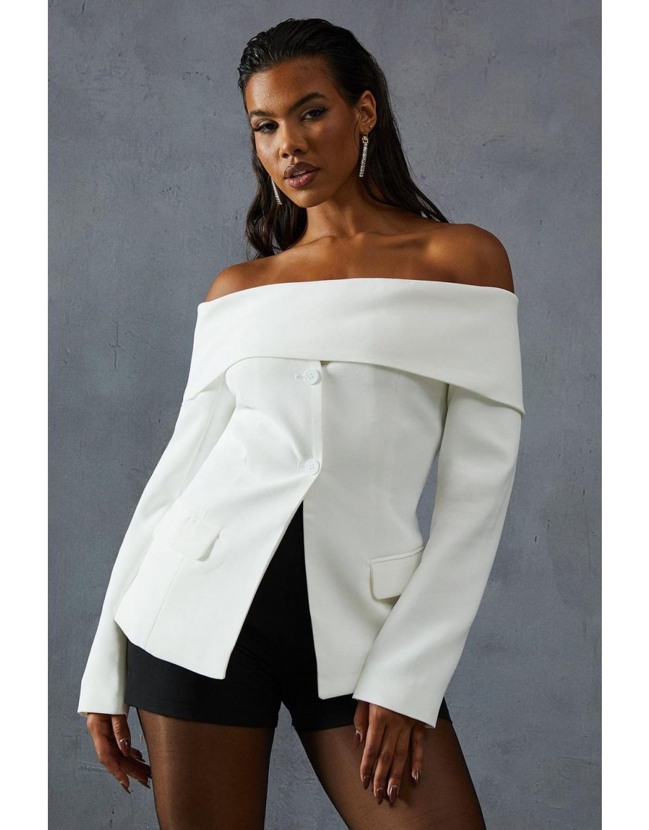 Tailored Bardot Fitted Blazer