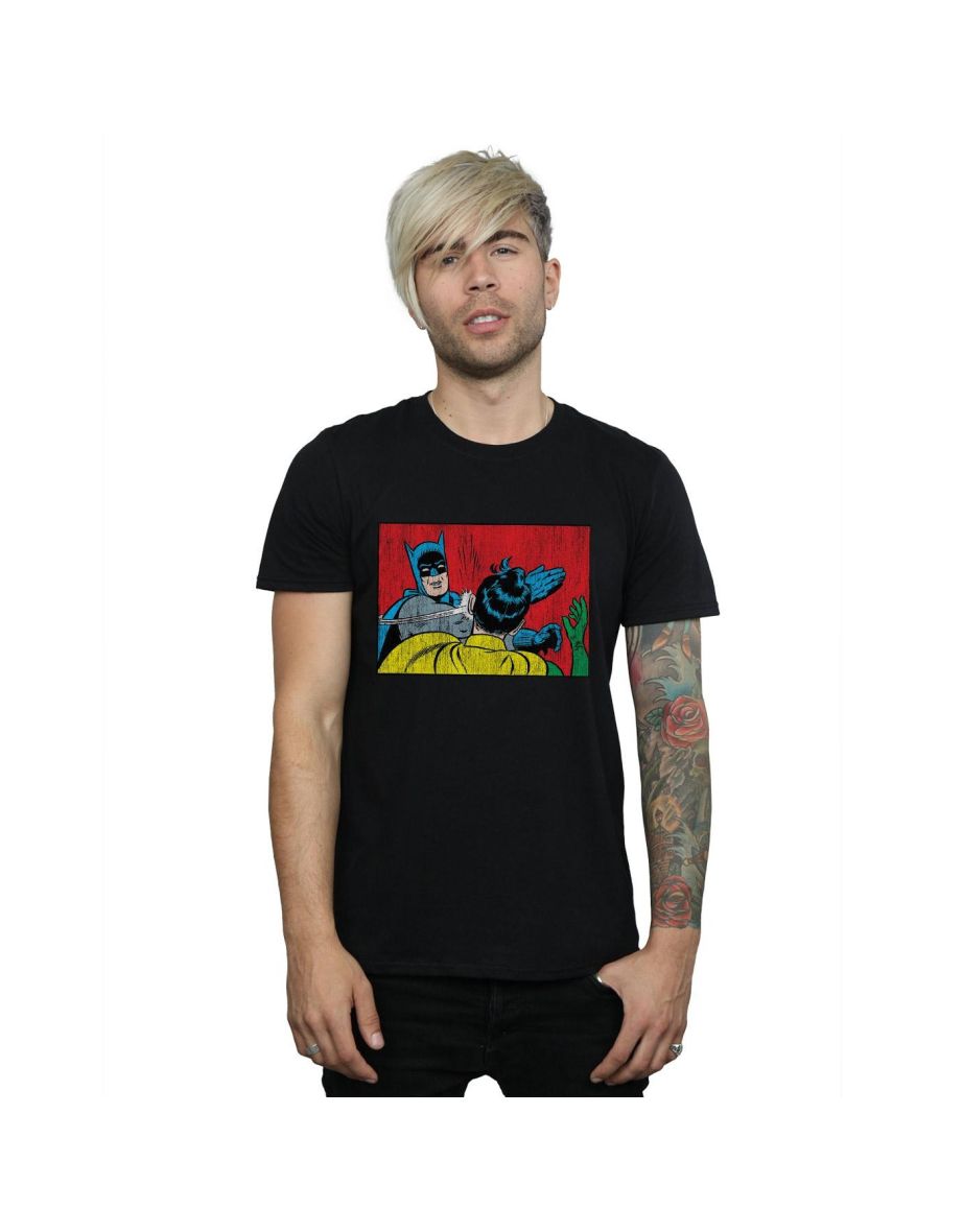 DC Comics Mens Batman Robin Slap T-Shirt - Black