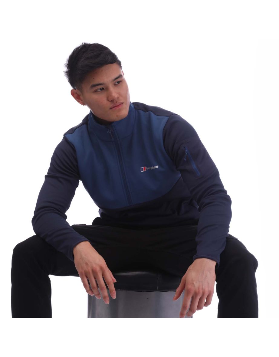 Men's Berghaus Sidley Half-Zip 3.0 Fleece Jacket in Blue - 3