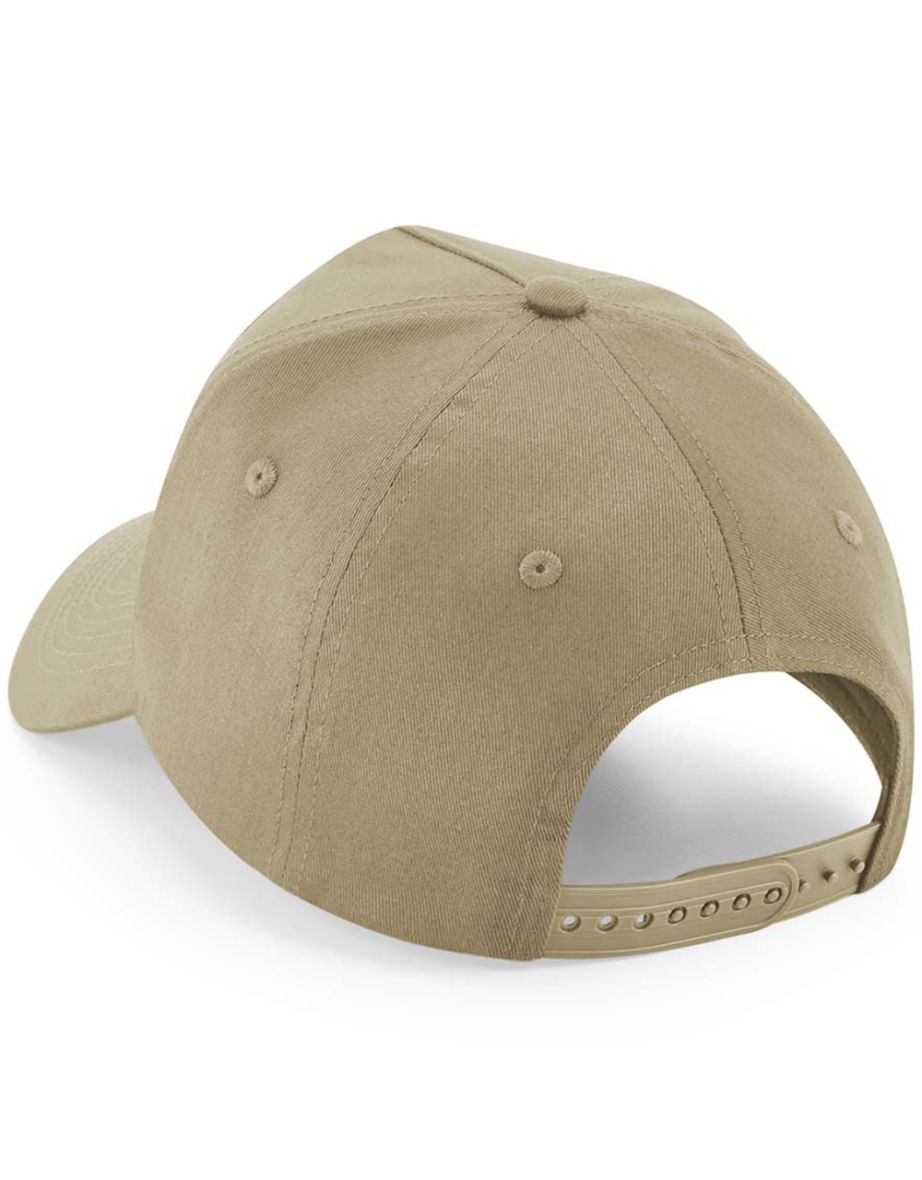Beechfield 5 Panel Removable Patch Baseball Cap - Desert Sand - 1