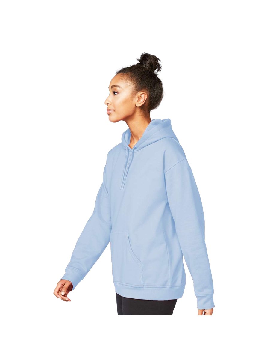 Gildan Unisex Adult Softstyle Fleece Midweight Hoodie - Stone Blue - 3