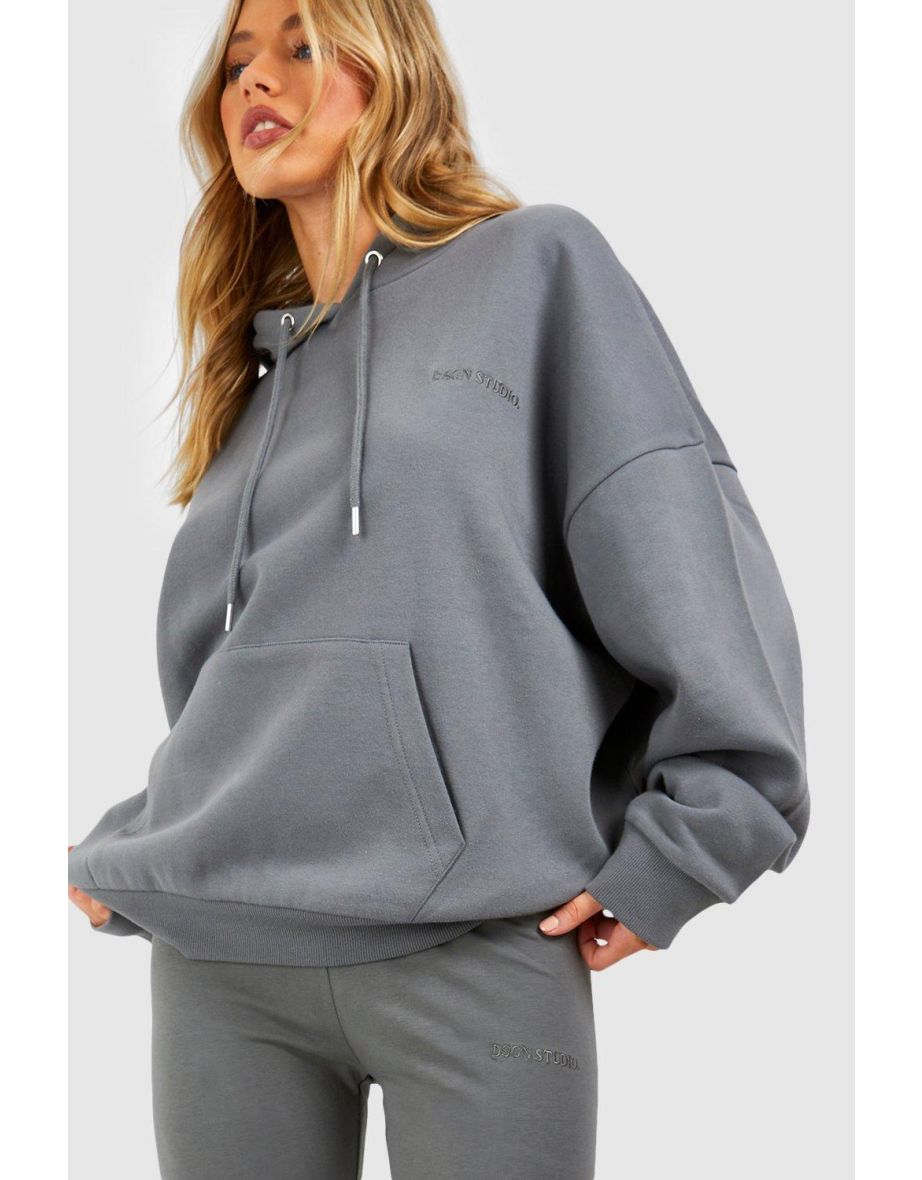 Oversized Hoodie And Legging Tracksuit - charcoal - 3