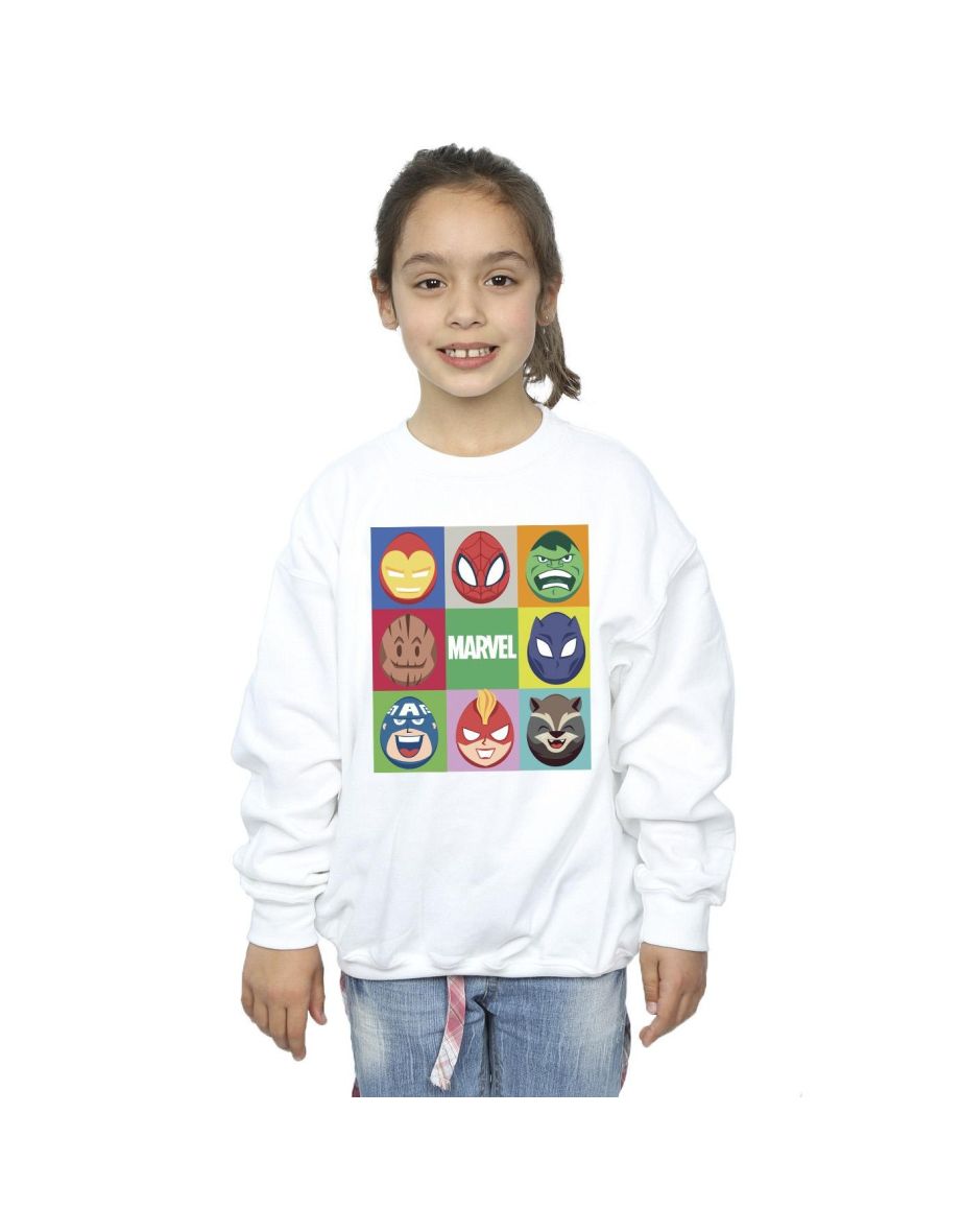 Marvel Girls Easter Eggs Sweatshirt - White