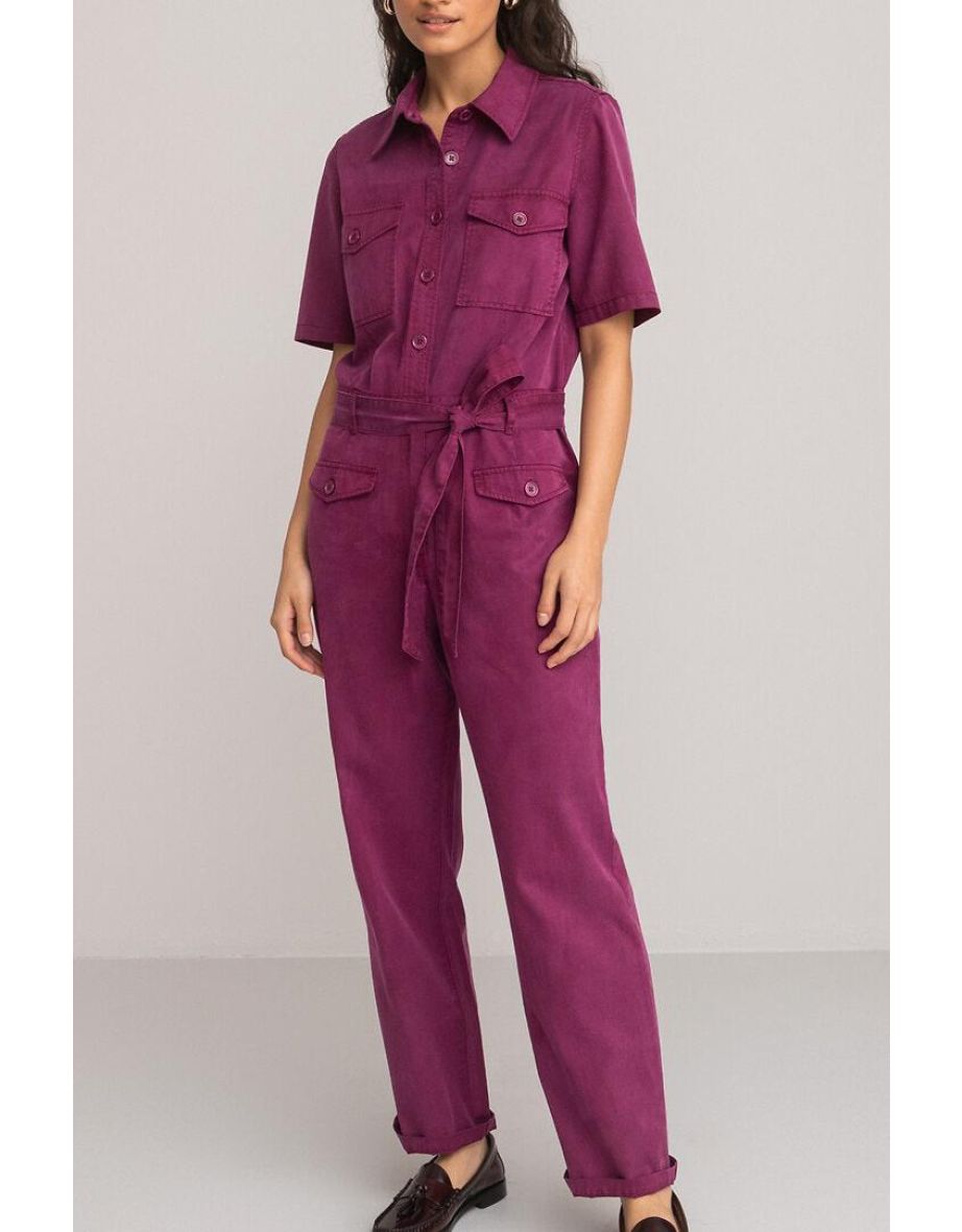 Short Sleeve Jumpsuit, Length 29.5"