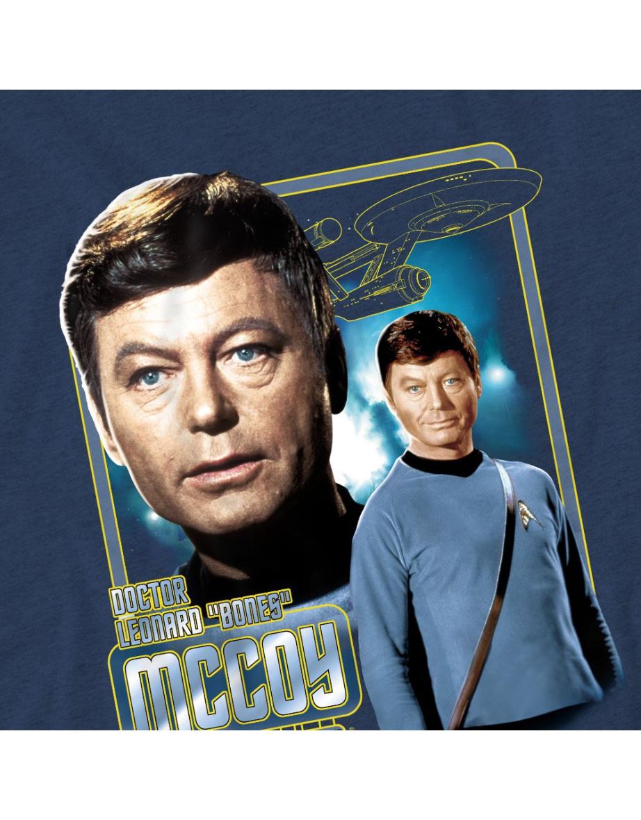 Star Trek Unisex Adult Leonard McCoy T-Shirt - Navy - 3