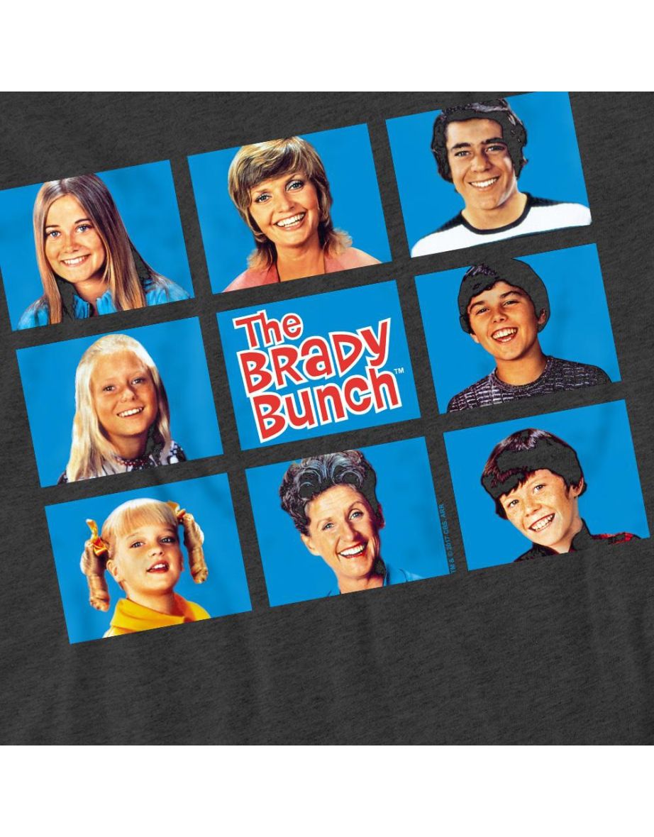The Brady Bunch Unisex Adult Framed T-Shirt - Charcoal - 3