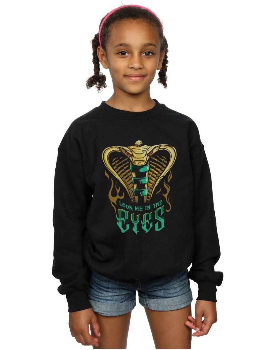Disney Girls Aladdin Movie Jafar Snake Eyes Sweatshirt - Black