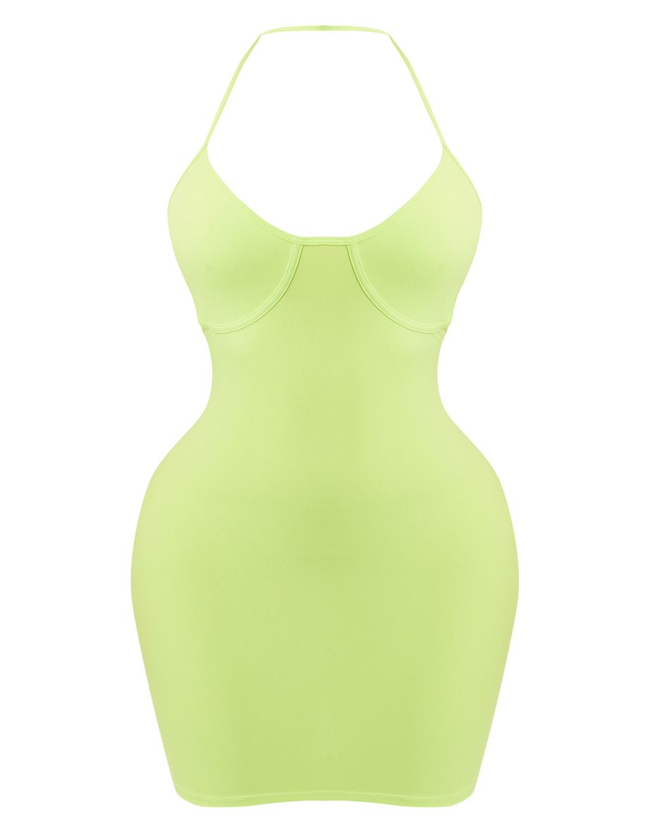 Shape Lime Sculpted Boning Bodycon Dress - 4