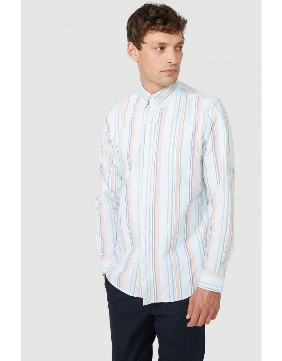 Oxford Pastel Multi Stripe - blue
