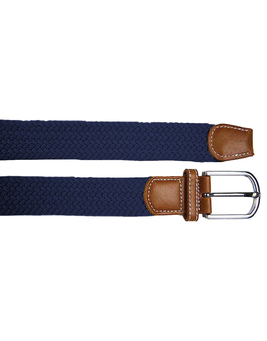 Asquith & Fox Mens Woven Braid Stretch Belt - Navy - 1