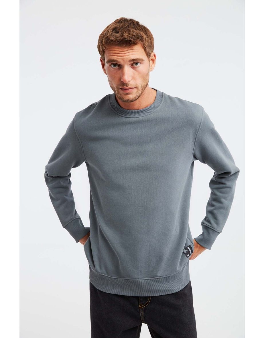 Travis Men's Soft Fabric Regular Fit Round Neck Sweatshirt