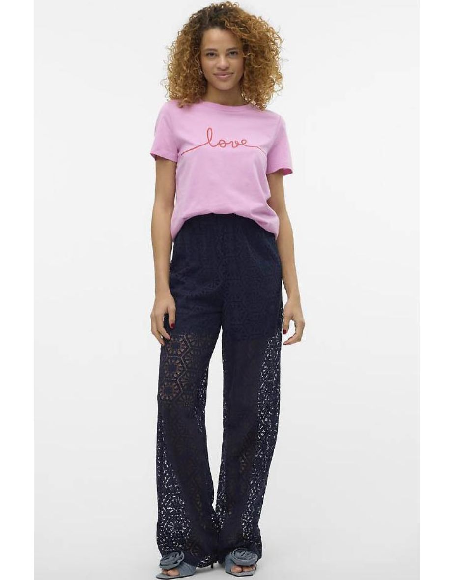 Slogan Print T-Shirt in Organic Cotton