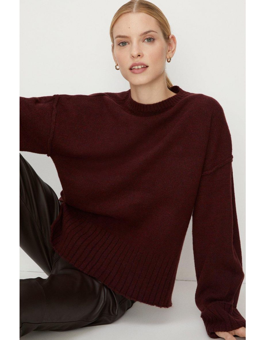 Oasis 2024 burgundy jumper