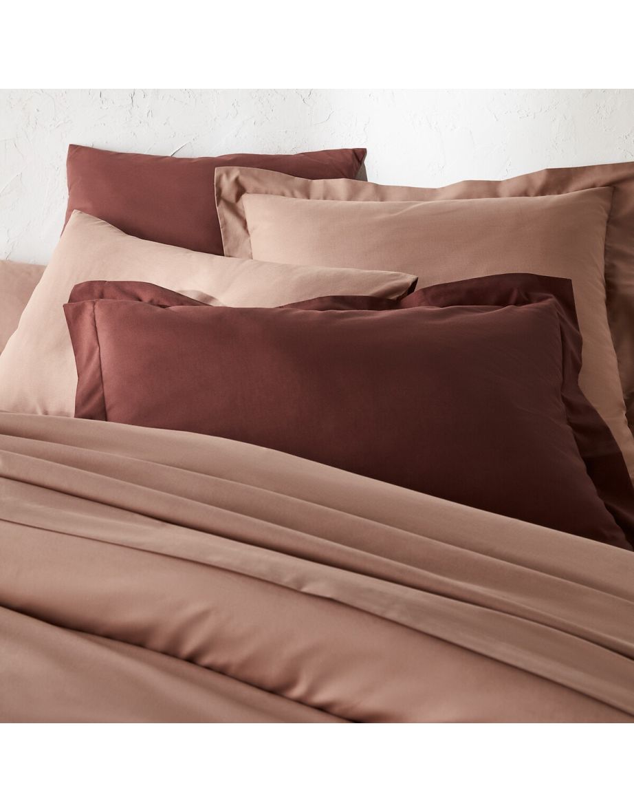 Scenario Plain Polycotton Bolster Pillowcase - 3