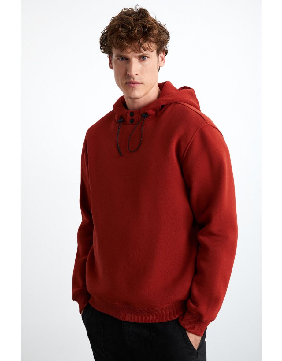 Myles Men's 3 Thread Raster Brick Color Sweatshirt