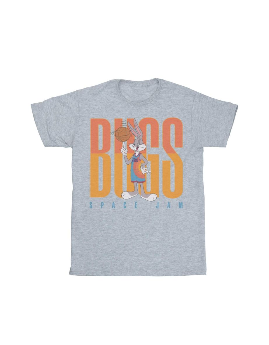 Space Jam: A New Legacy Boys Bugs Bunny Basketball Spin T-Shirt - Sports Grey