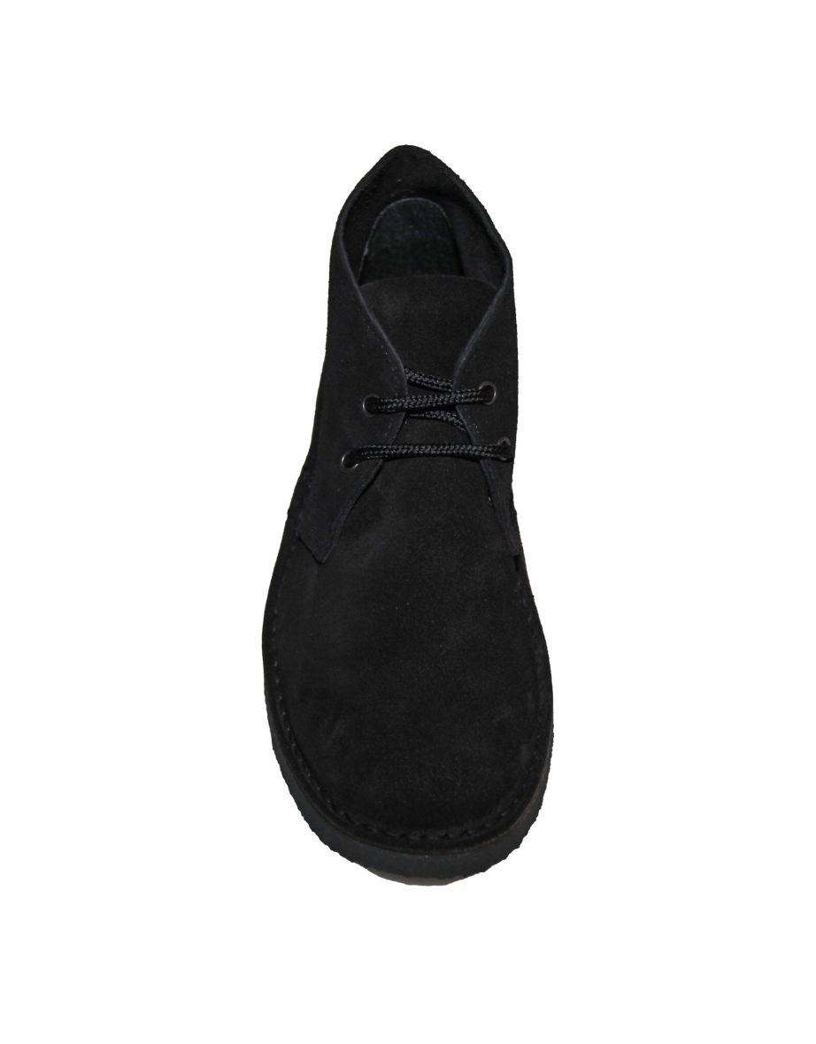 Roamers Womens/Ladies Real Suede Round Toe Unlined Desert Boots - Black - 3