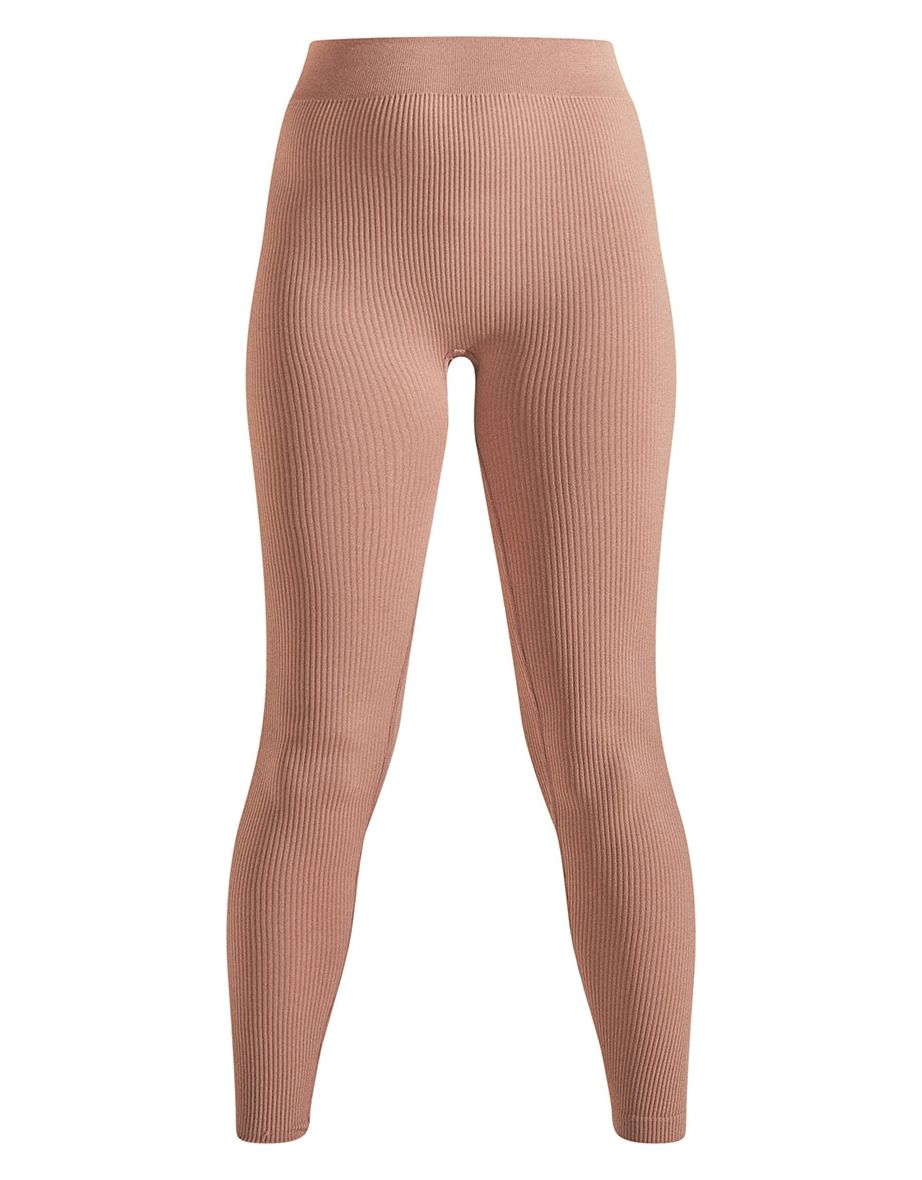 Taupe Structured Contour Ribbed Leggings - 4
