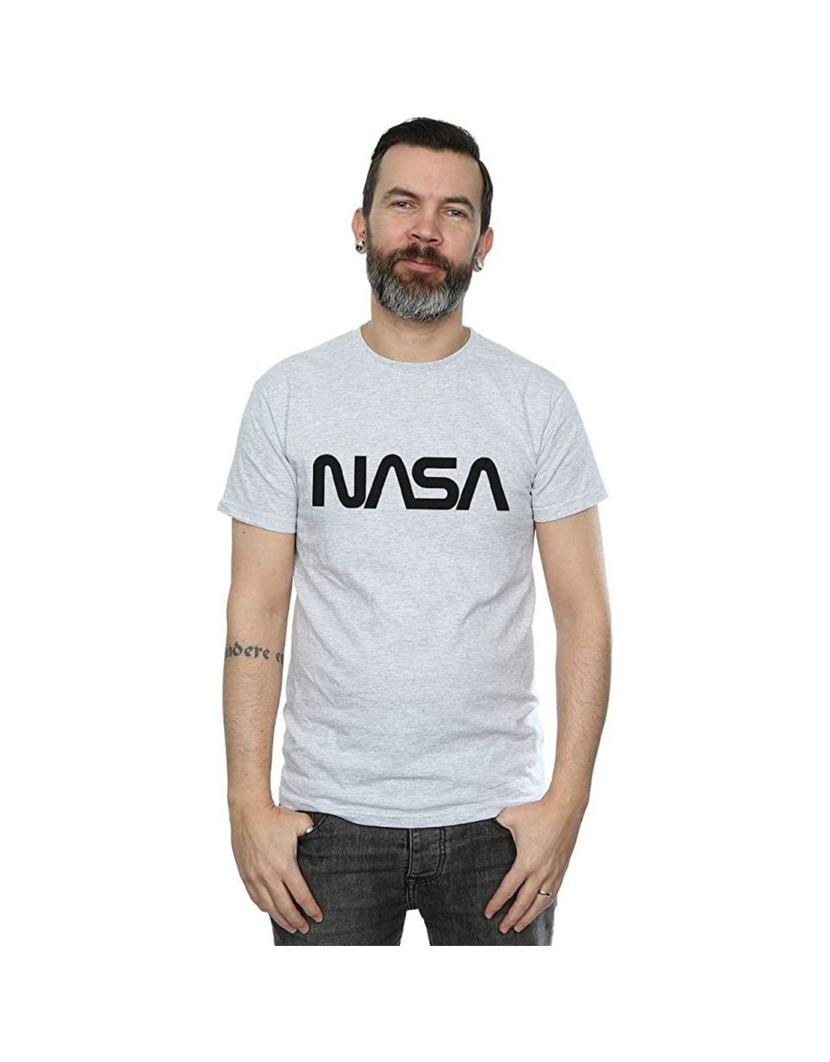 NASA Mens Modern Logo T-Shirt - Sports Grey