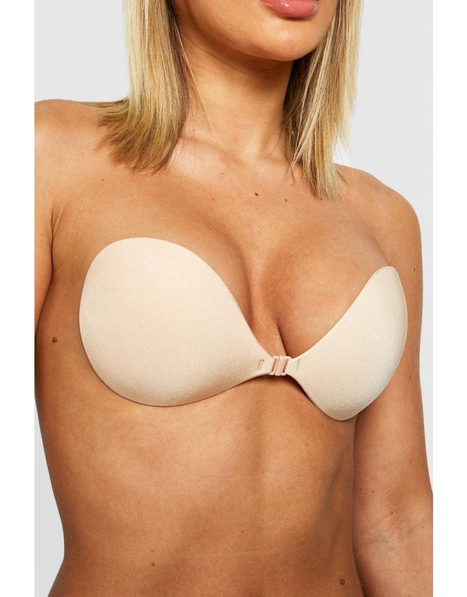 2 Pack Stick On Front Fastening Bra - nude - 3