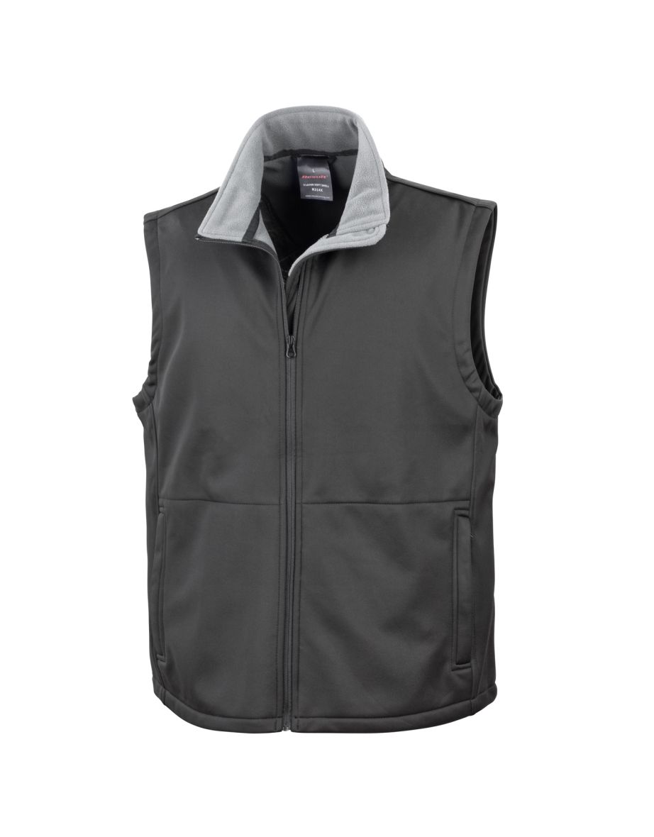 Result Mens Core Soft Shell Bodywarmer Jacket - Black