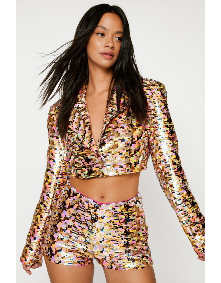 Sequin 2024 cropped blazer