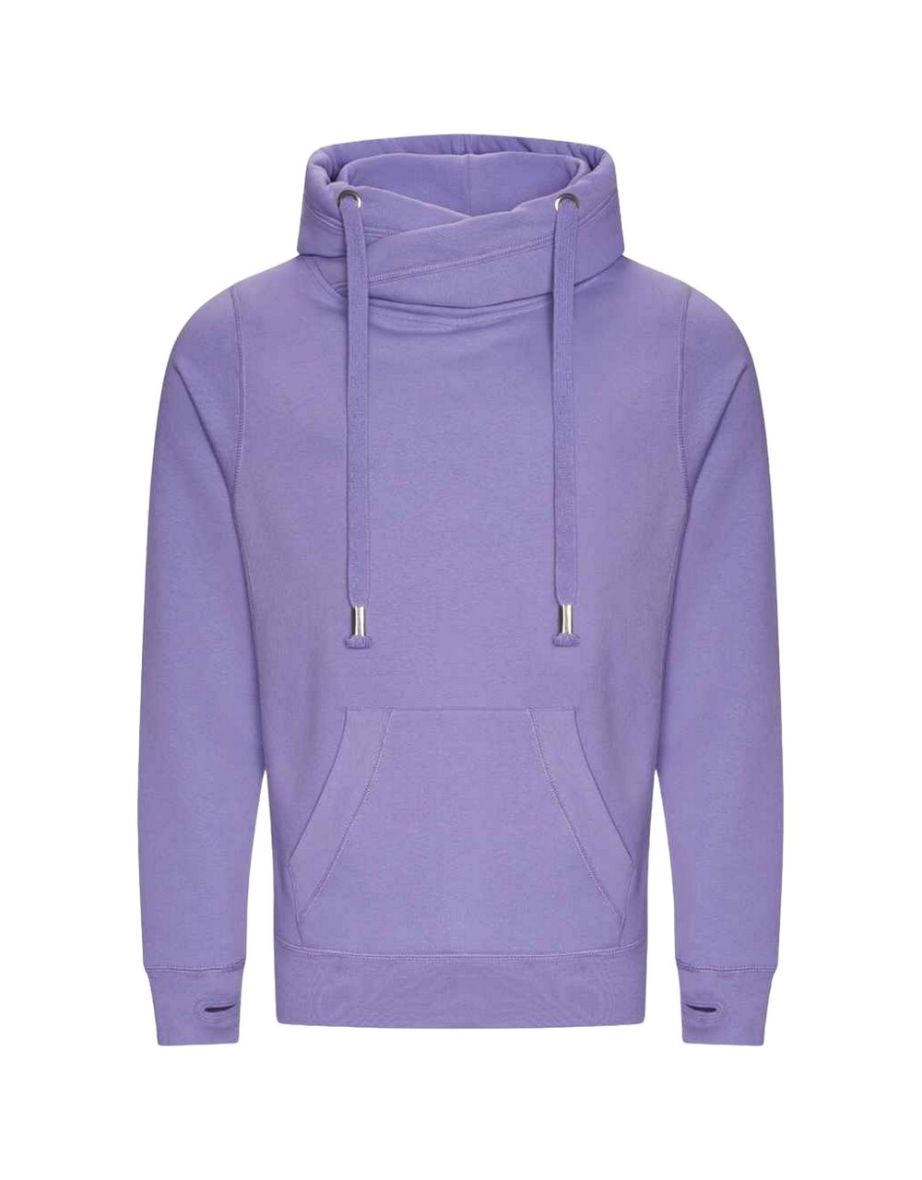 AWDis Hoods Mens Cross Neck Hoodie - Digital Lavender