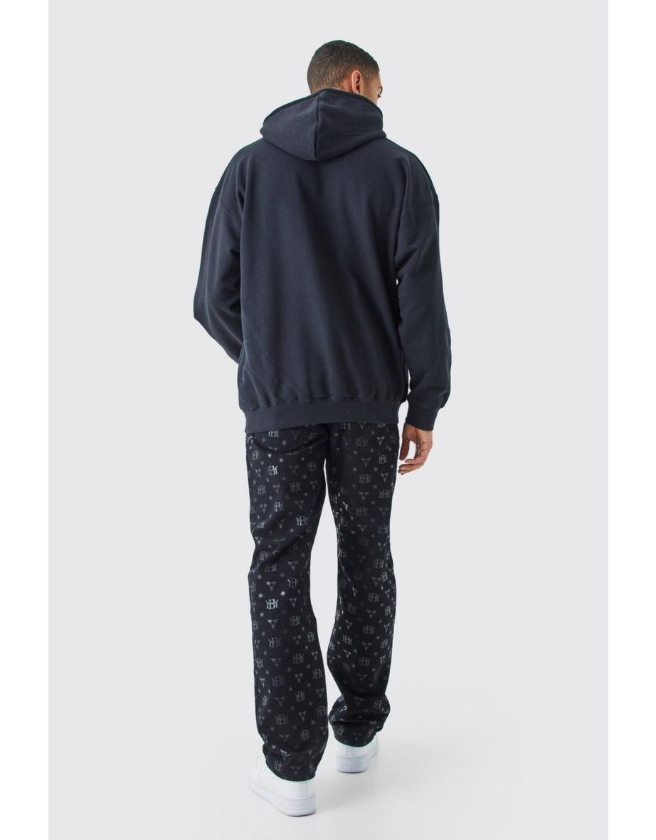 Oversized Varsity Hidden Hills Hoodie - black - 2