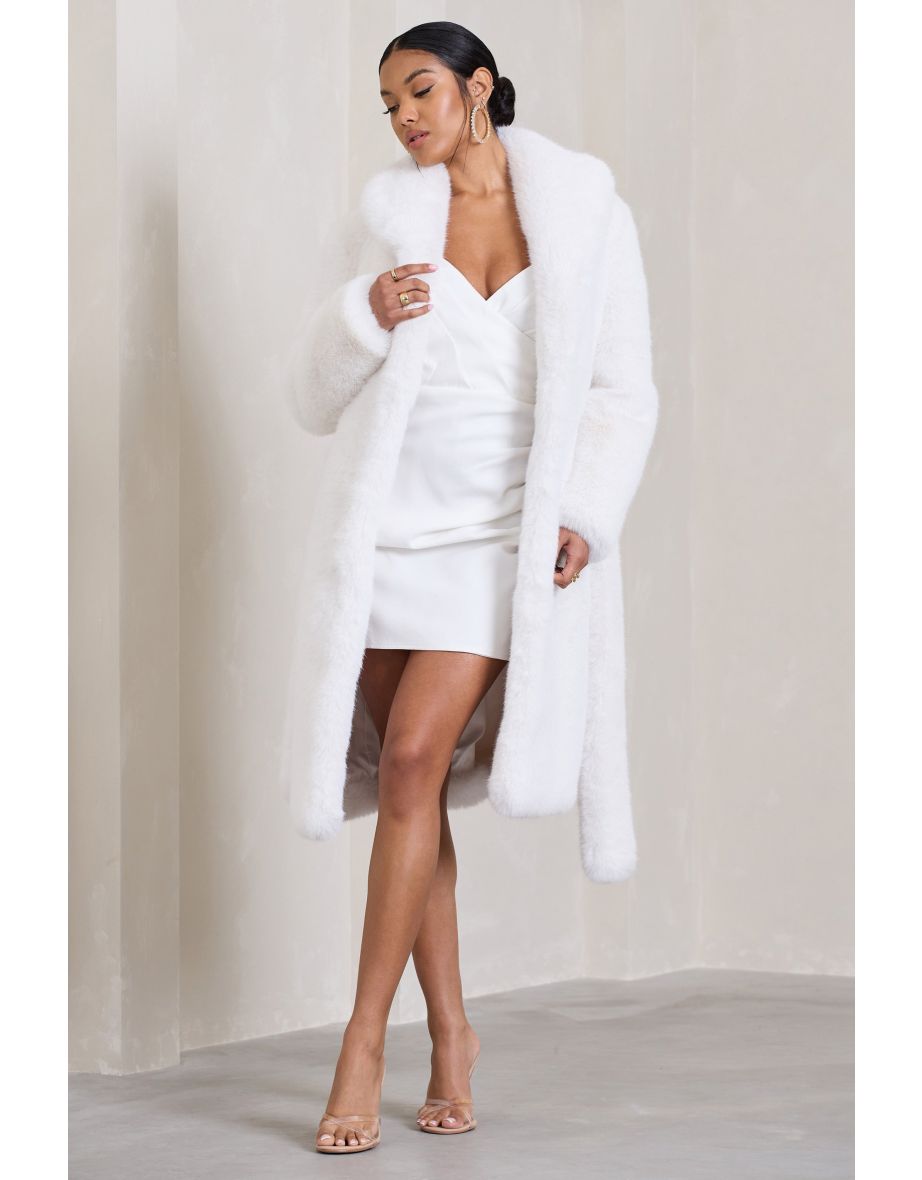 Winner | White Bandeau Mini Dress With Oversized Bow - 6