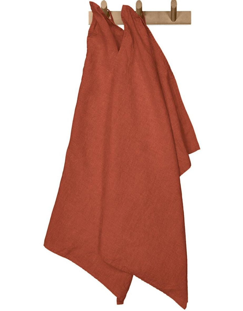 Set of 2 Victorine Washed Linen Tea Towels