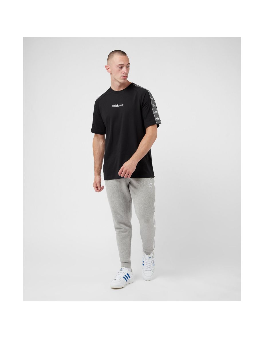 Shop Men s adidas Originals Originals Tape T Shirt in Black Online in Oman VogaCloset