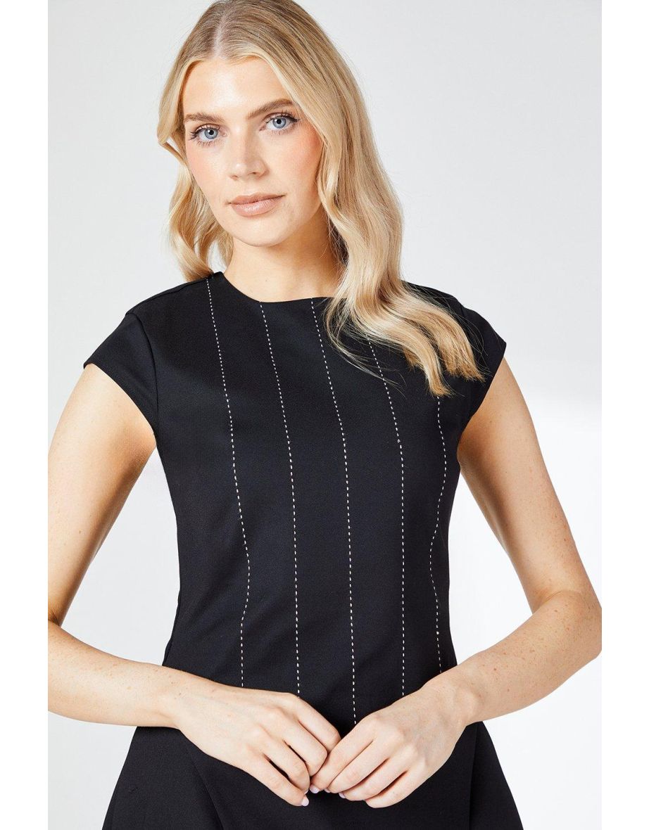 Principles by Debenhams Black Beaded A-Line Midaxi Evening Dress - 3