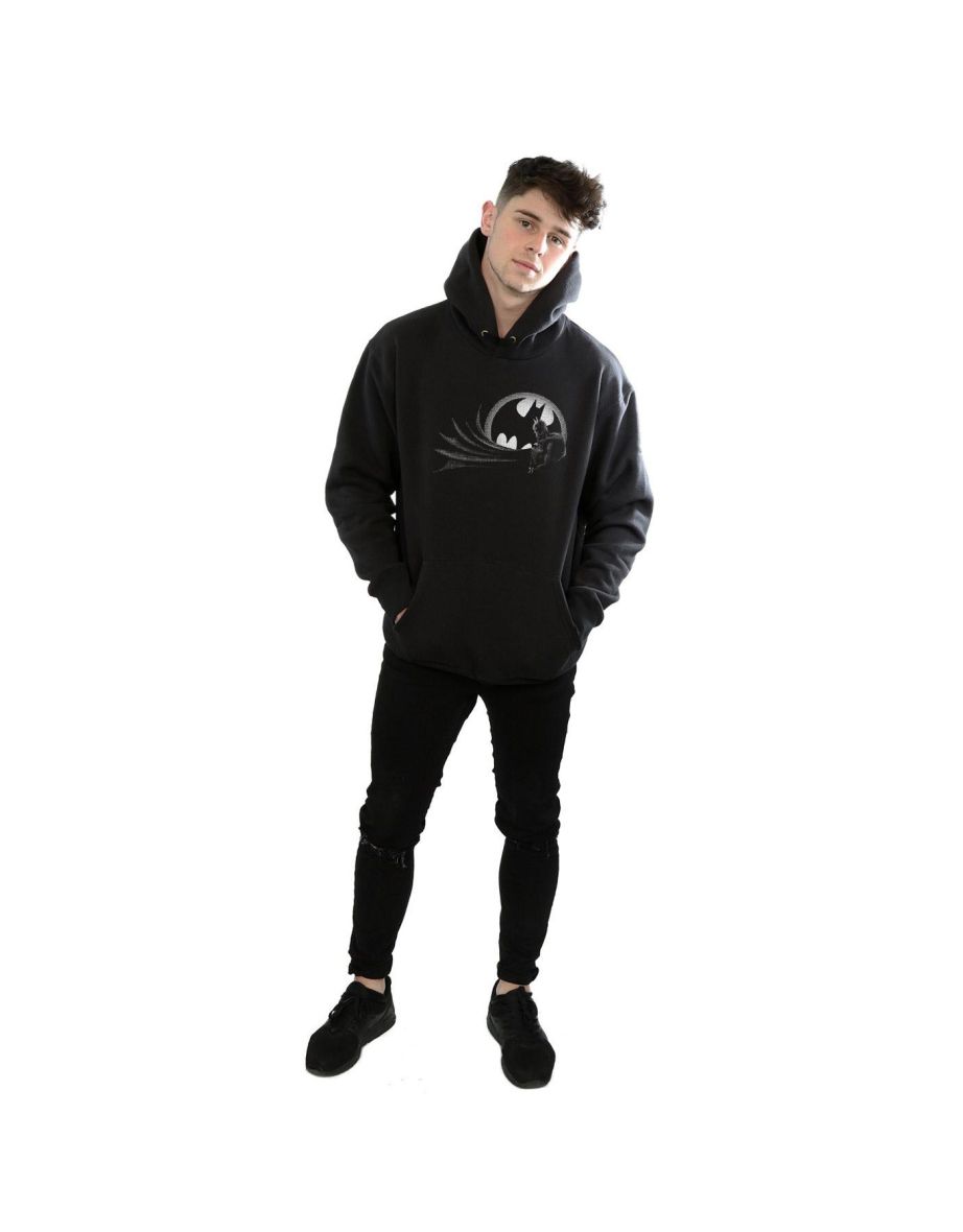 DC Comics Mens Batman Spot Hoodie - Black - 3