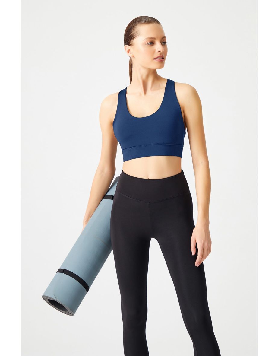 Sports Bra - Dark blue - Plain - 4