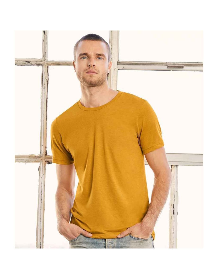 Bella + Canvas Adults Unisex Tri-Blend T-Shirt - Mustard Triblend - 3