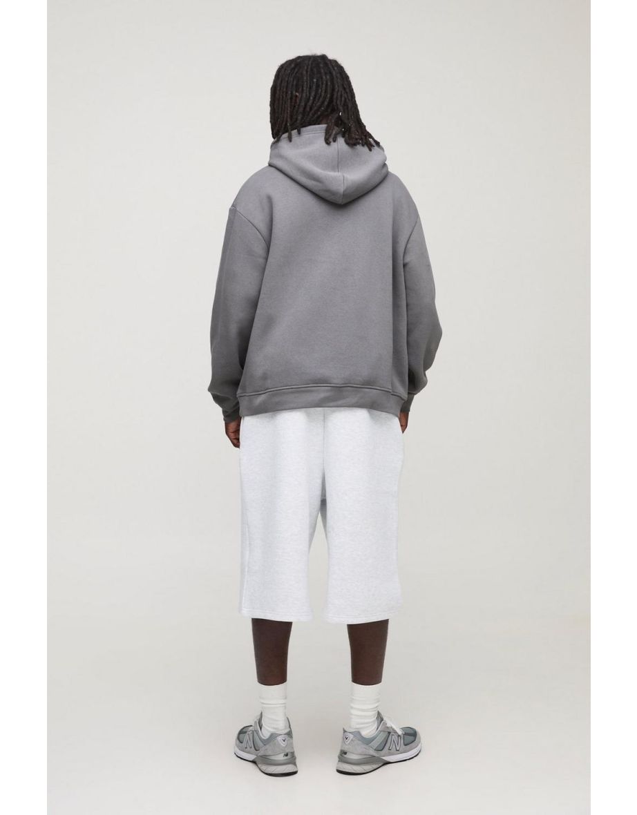 330GSM Basic Oversized Over The Head Hoodie - charcoal - 2