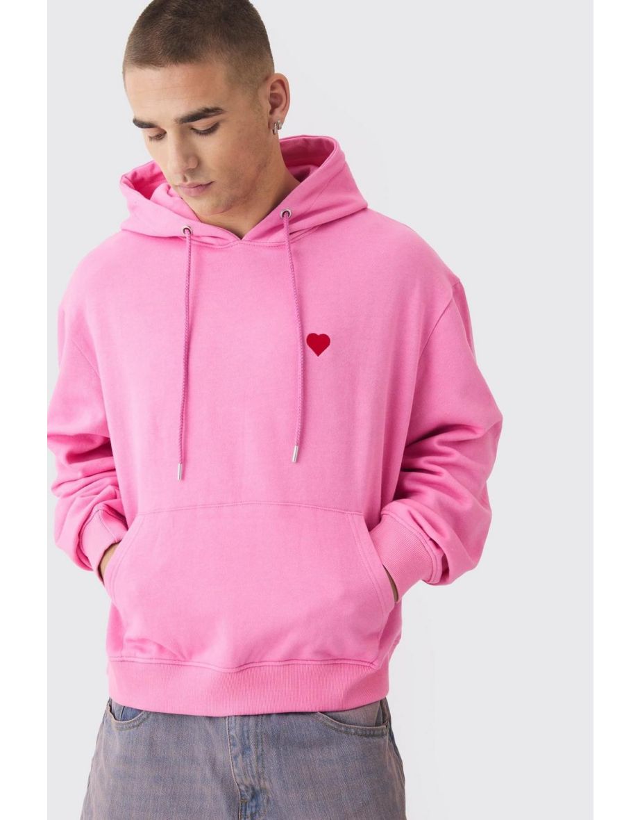 Pink embroidered hoodie clearance