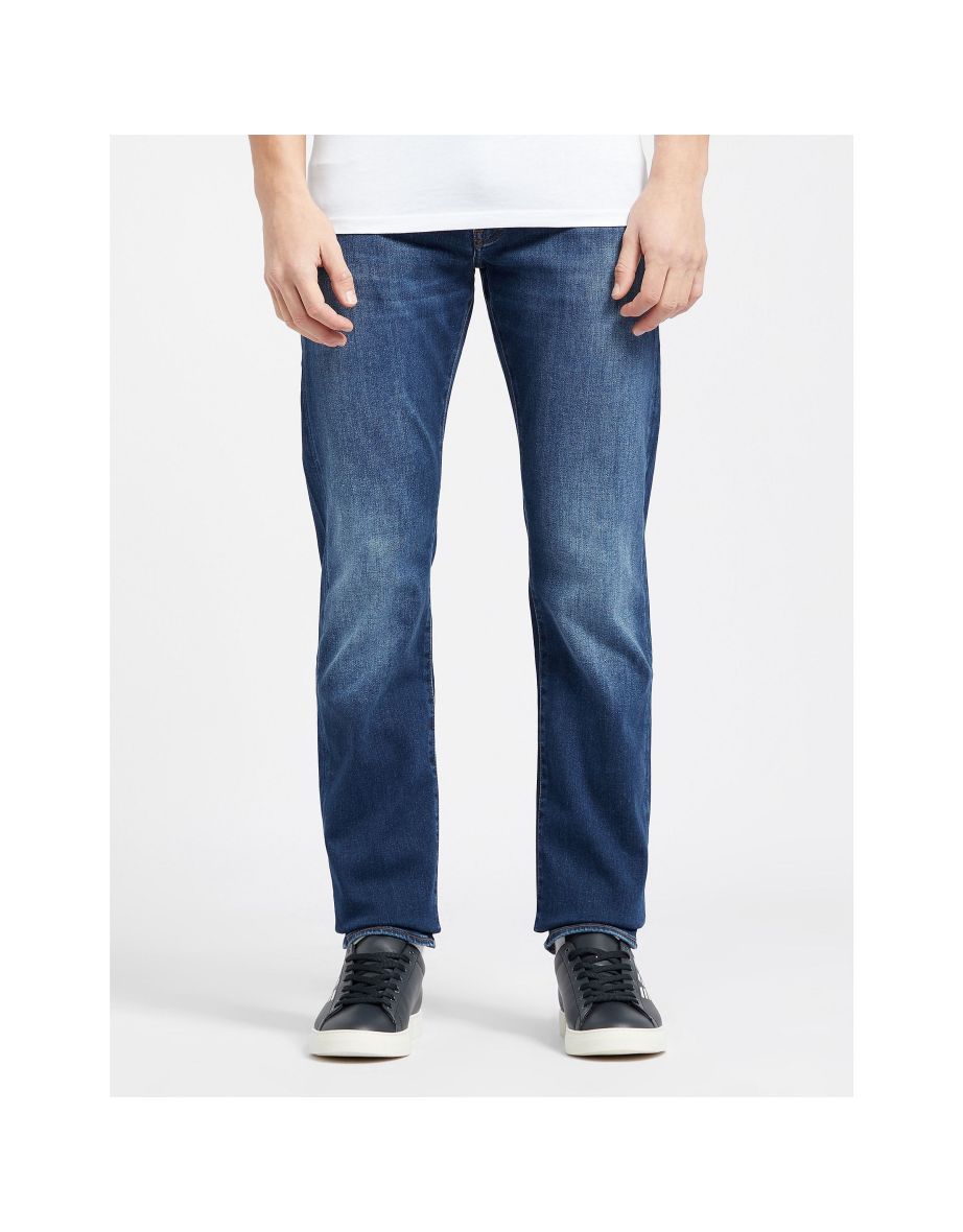 Shop Men s Armani Exchange J13 Faded Denim Slim Fit Jeans in Blue Online in Bahrain VogaCloset
