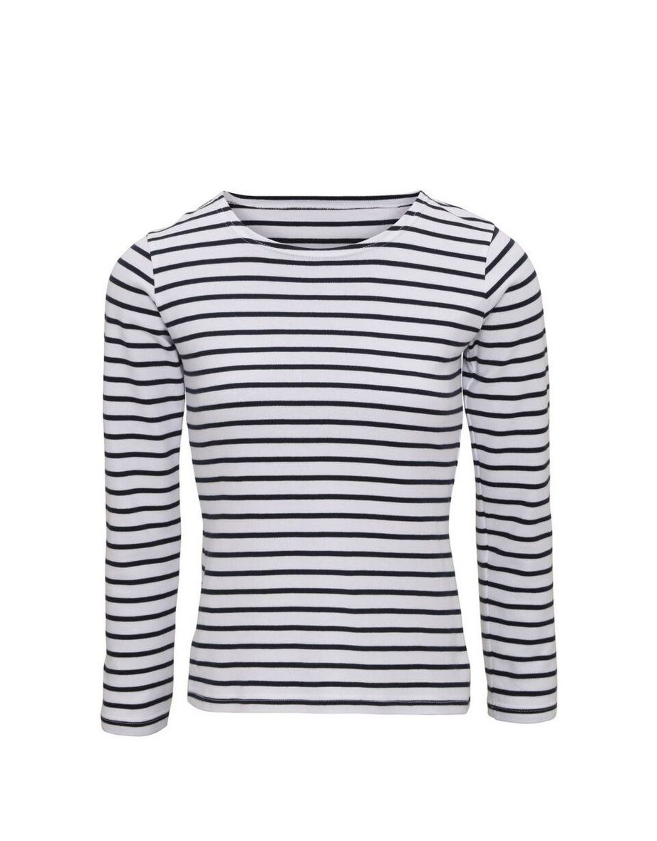 Asquith & Fox Womens/Ladies Mariniere Coastal Long Sleeve T-Shirt - White/Navy