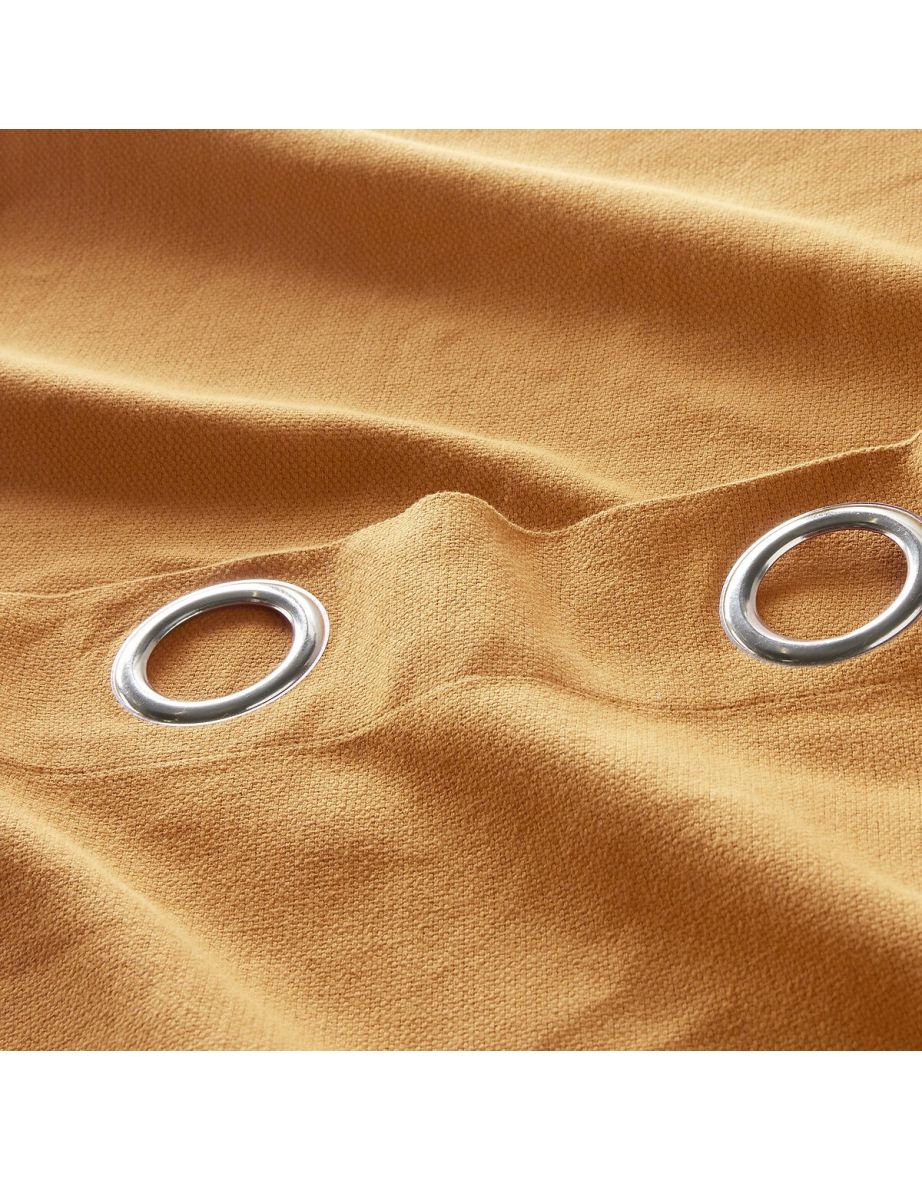 Panama Single Cotton Curtain with Metal Eyelets - 4
