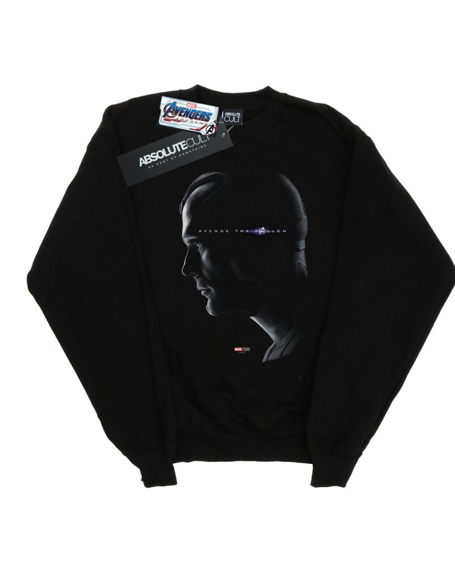 Marvel Boys Avengers Endgame Avenge The Fallen Vision Sweatshirt - Black